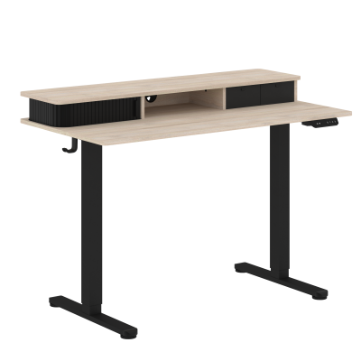 Стол письменный с подъемным механизмом HT501 Дуб Светлый/Черный 1200х600х720-1180  XTEN-UP