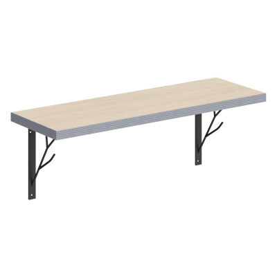 Полка с полкодержателями SH2-TREE Клен 630х210х222 COFFEE