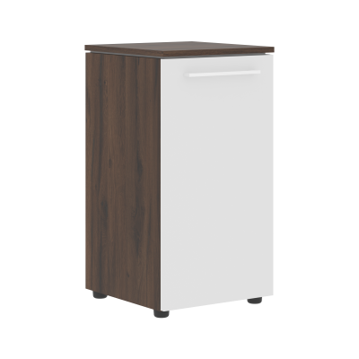 Шкаф колонка с глухой малой дверью MLC 42.1 Белый/Дуб Денвер темный 429х423х821 MORRIS TREND