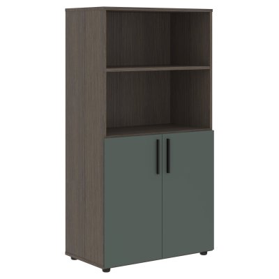 Шкаф средний широкий VMCS 80.5 Нефрит/Дуб Сильвер 800х430х1517 VELION