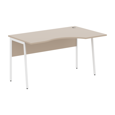 Стол прямой СА-2P(R) Мокачино/Белый 1400х900х755 IMAGO PLUS