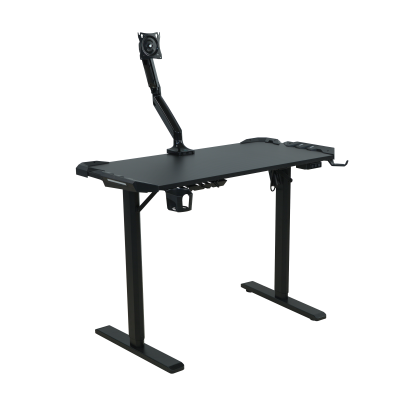 Стол письменный игровой с подъемным механизмом WTG001 Черный/Черный 1050х560х750-1150 XTEN-UP