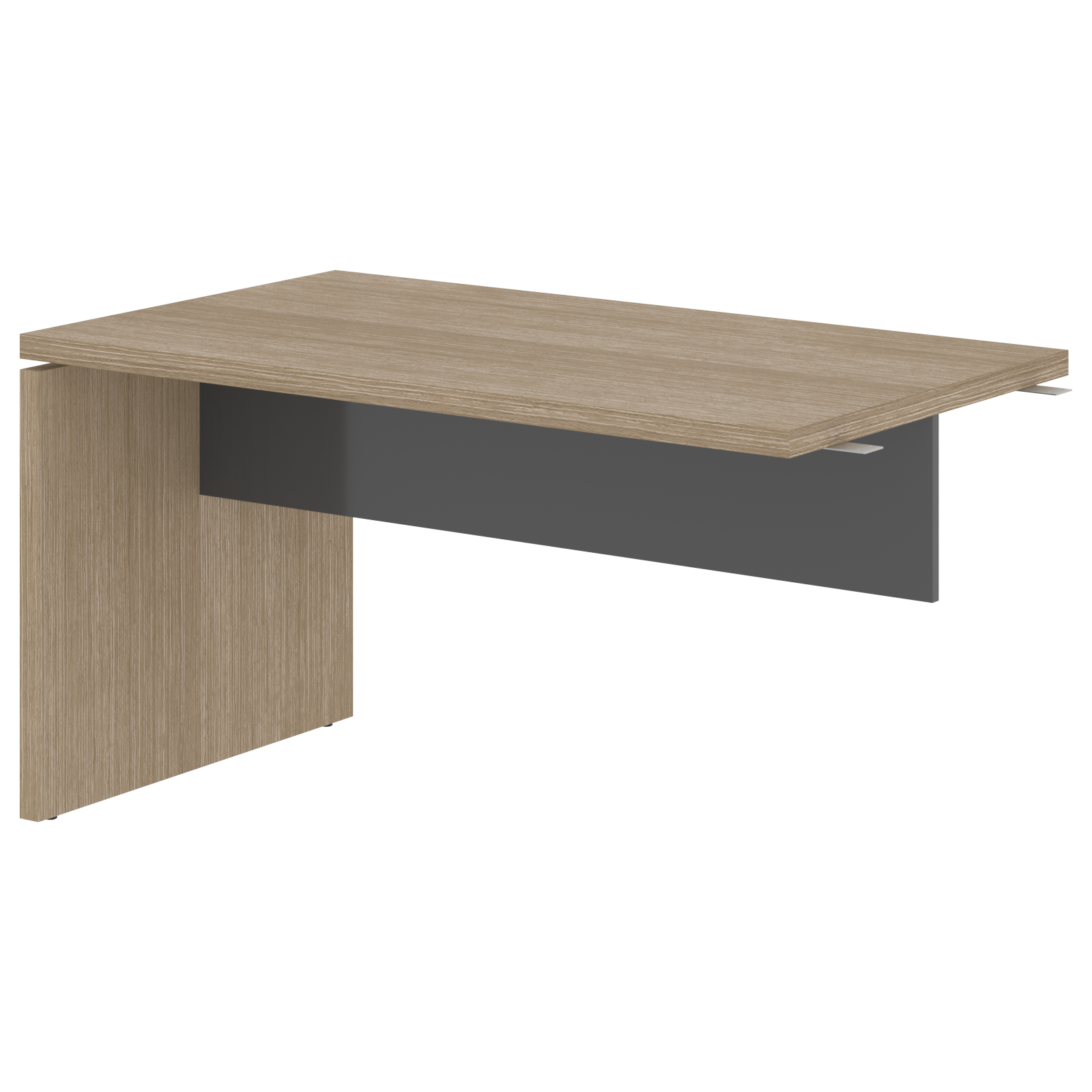 Брифинг-приставка СП-064-25-09 Дуб Натуральный/Серый глянец 1400х800х760 KANON
