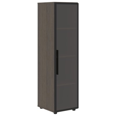 Шкаф со стеклянной дверью VMCS 40.2(R) Дуб Сильвер 400х450х1517 VELION