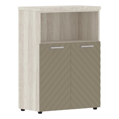 Шкаф с глухими малыми дверьми и топом TLMC 85.3 Капучино/Сосна Эдмонт Z 856х450х1203 TORR LUX