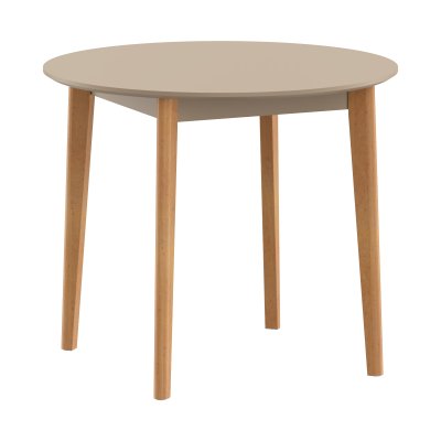 Стол круглый LYKKE TR-90 Тауп/Бук 900х900х750 LYKKE