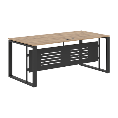 Стол руководителя EST 189M Дуб Денвер светлый/Антрацит 1800х900х750 ENIO