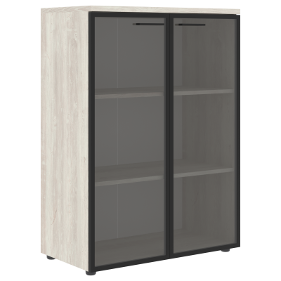 Шкаф со стеклянными дверьми в рамке с топом XMC 85.7.1 Сосна Эдмонт 856х432х1190