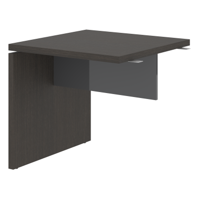 Брифинг-приставка СП-064-25-10 Дуб Мореный/Серый глянец 800х800х750 KANON