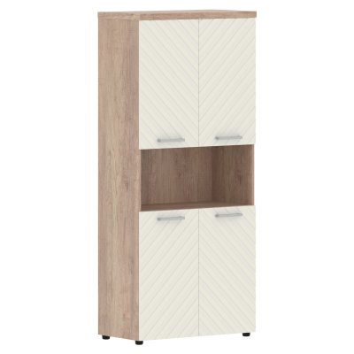 Шкаф с комплектами малых дверей и топом TLHC 85.4 Латте/Дуб Каньон Z 856х450х1968 TORR LUX