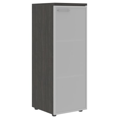 Шкаф колонка с стеклянной дверью в алюминиевой раме (R) и топом XMC 42.7(R) Дуб Юкон Модерн 432х432х