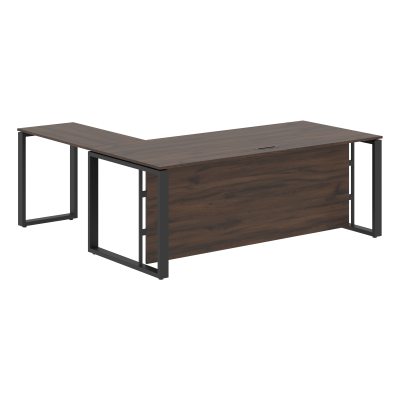 Стол руководителя ECT 2019H Дуб Денвер темный/Антрацит 2000х1900х750 ENIO