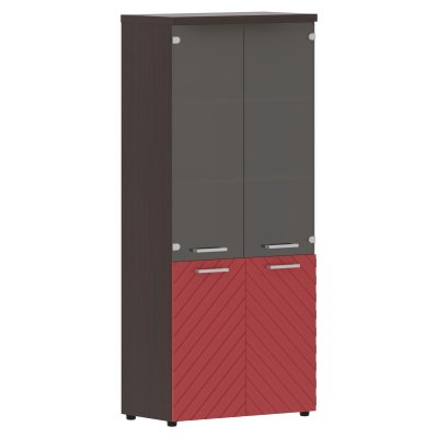 Шкаф комбинированный с топом TLHC 85.2 Красный/Венге Магия Z 856х450х1968 TORR LUX