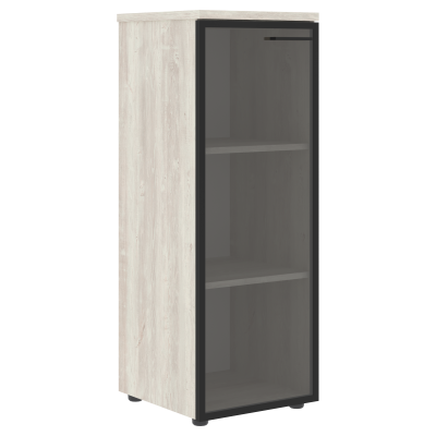 Шкаф колонка с стеклянной дверью в раме (L) и топом XMC 42.7.1(L) Сосна Эдмонт 432х432х119