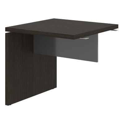 Брифинг-приставка СП-064-25-10 Дуб Мореный/Серый глянец 800х800х750 KANON