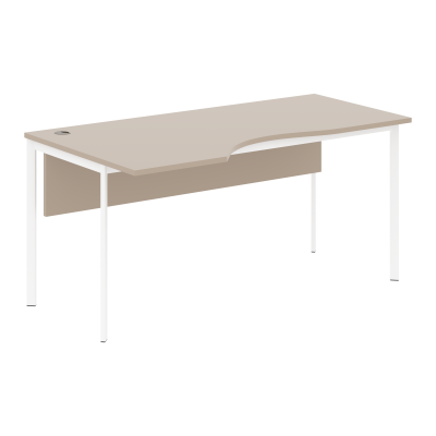 Стол эргономичный СА-1SD(L) Мокачино/Белый 1600х900х755 Imago S