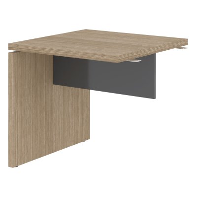 Брифинг-приставка СП-064-25-10 Дуб Натуральный/Серый глянец 800х800х750 KANON