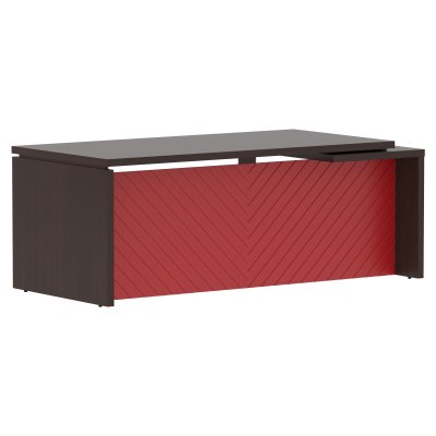 Стол руководителя TLCT 209(L) Венге Магия Z/Красный 2000х900х750 TORR LUX