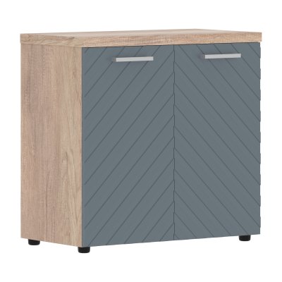 Шкаф с глухими малыми дверьми и топом TLLC 85.1 Серо-голубой/Дуб Каньон Z 856х450х833 TORR LUX