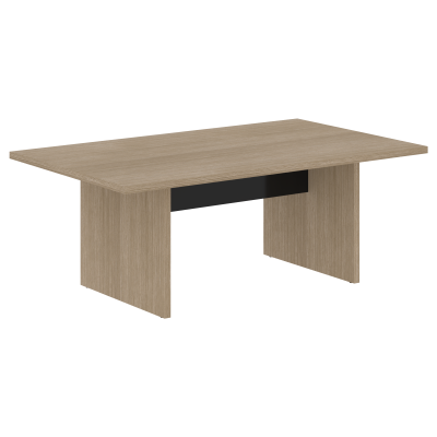 Стол переговорный 2000 СП-064-25-19 Дуб Натуральный/Черный глянец 2000х1200х750 KANON