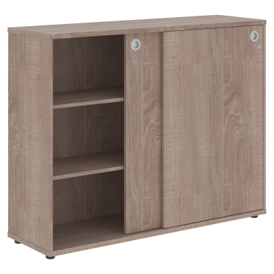 Шкаф средний со слайд дверьми XMC 1443 Дуб Сонома 1406х430х1115 XTEN