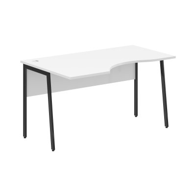 Стол прямой СА-2P(L) Белый/Антрацит 1400х900х755 IMAGO PLUS