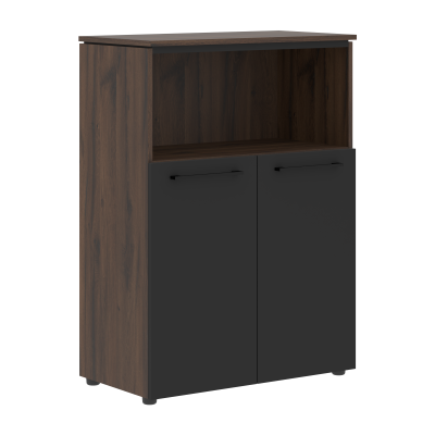 Шкаф с глухими малыми дверьми MMC 85.3 Антрацит/Дуб Денвер темный 854х423х1188 MORRIS TREND