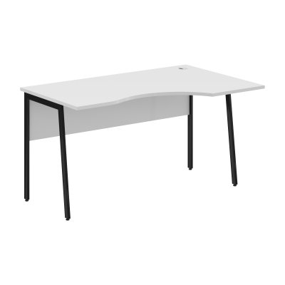 Стол прямой СА-2P(R) Белый/Черный 1400х900х755 IMAGO PLUS