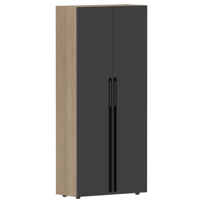 Гардероб СП-064-25-13 Черный глянец/Дуб Натуральный 900х450х2010 KANON