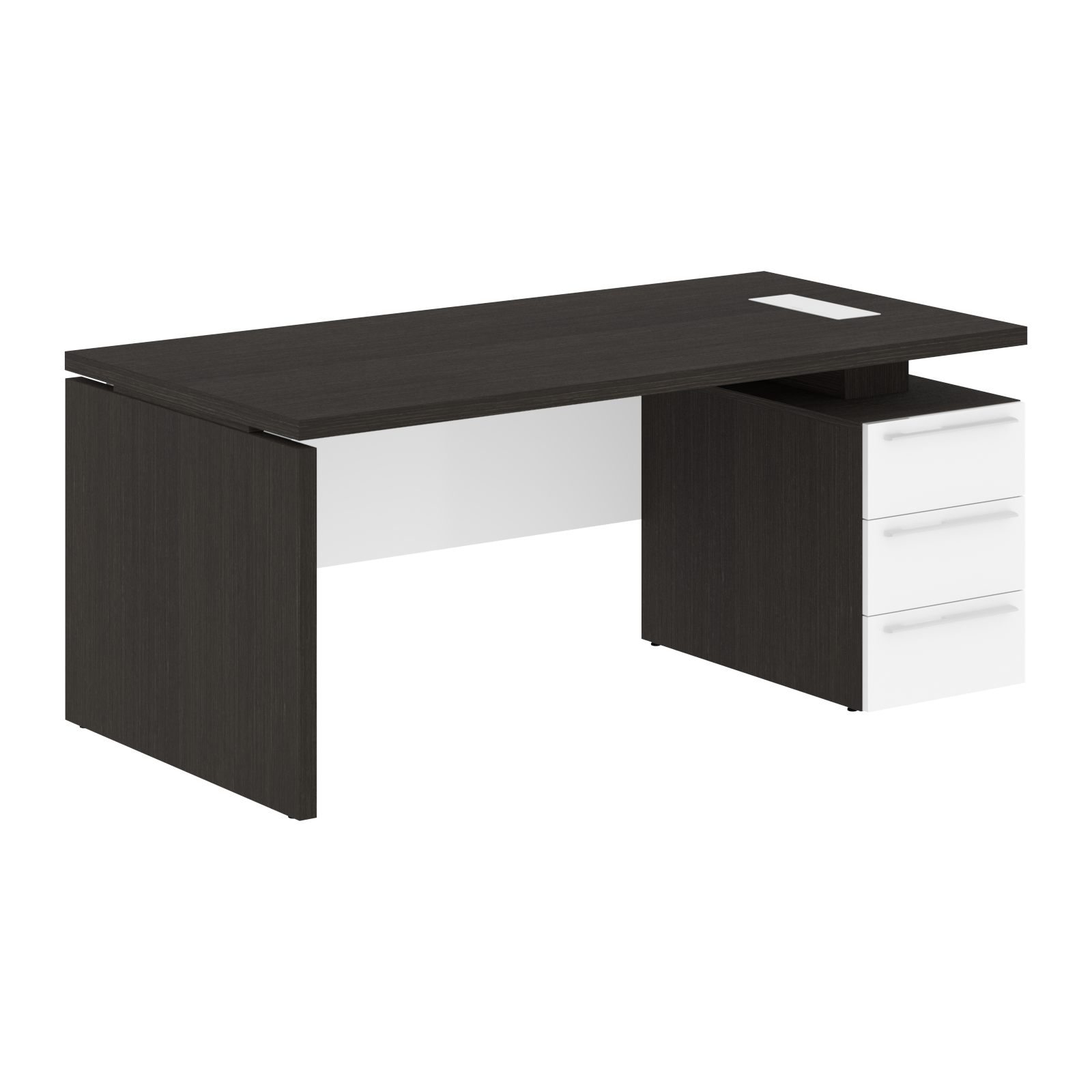 Стол письменный СП-064-25-04(R) Дуб Мореный/Белый глянец 1800х900х750 KANON