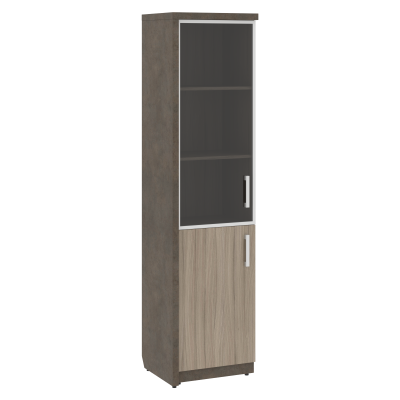 Шкаф СФ-534591 Бетон чикаго тем F187 ST9/Дрифтвуд H3090 ST22/Графит/Черный 537х454,5х2083 WOOD&STONE