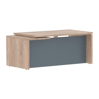 Стол руководителя TLCT 189(R) Дуб Каньон Z/Серо-голубой 1800х900х750 TORR LUX