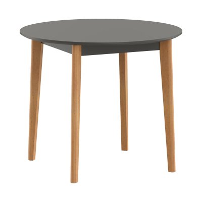 Стол круглый LYKKE TR-90 Антрацит/Бук 900х900х750 LYKKE