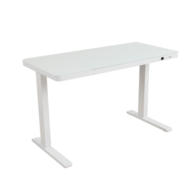 Стол письменный с подъемным механизмом и стеклянной столешницей WT001 Белый/Белый 1200х600х750-1200