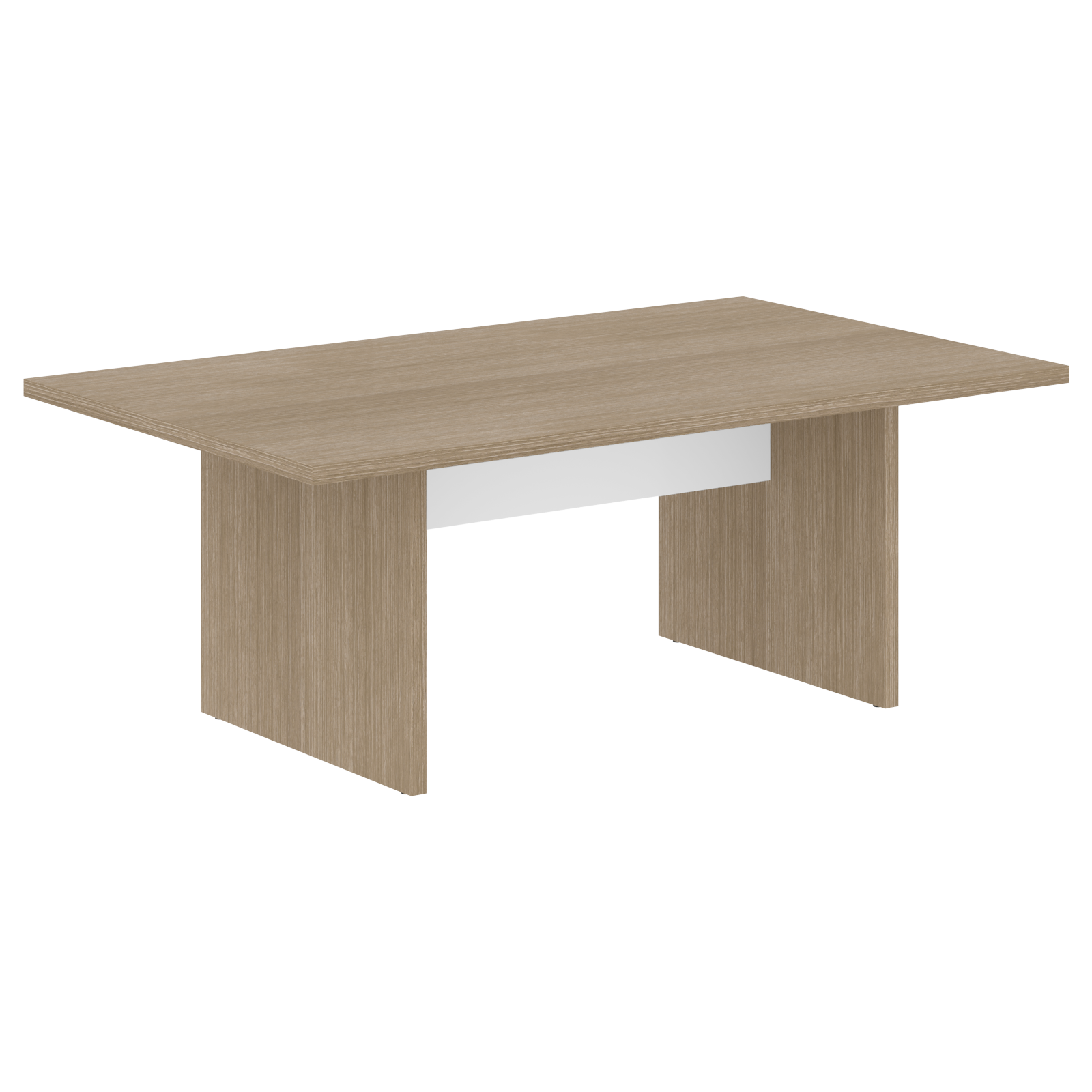 Стол переговорный 2000 СП-064-25-19 Дуб Натуральный/Белый глянец 2000х1200х750 KANON