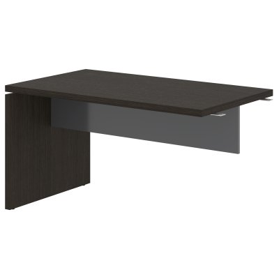 Брифинг-приставка СП-064-25-09 Дуб Мореный/Серый глянец 1400х800х750 KANON