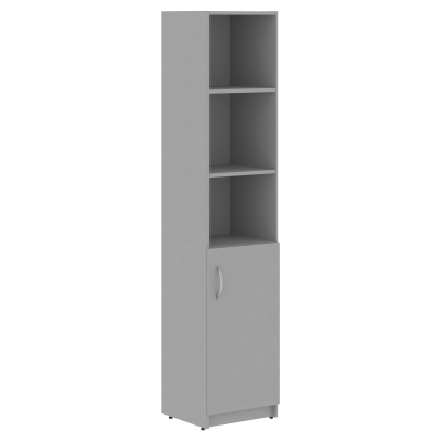 Шкаф колонка с глухой малой дверью SR-5U.5(R) Серый 386х375х1815 SIMPLE