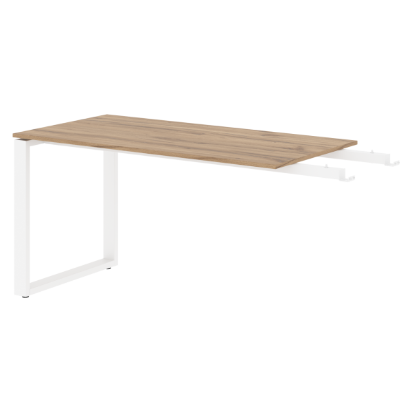 Брифинг-приставка EB 1470 Дуб Денвер светлый/Белый 1400х700х750 ENIO