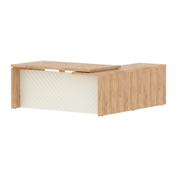 Стол руководителя TLCT 1820(L) Дуб Бофорд Z/Латте 1800х2000х750 TORR LUX Стол руководителя TLCT 1820(L) Дуб Бофорд Z/Латте 1800х2000х750 TORR LUX