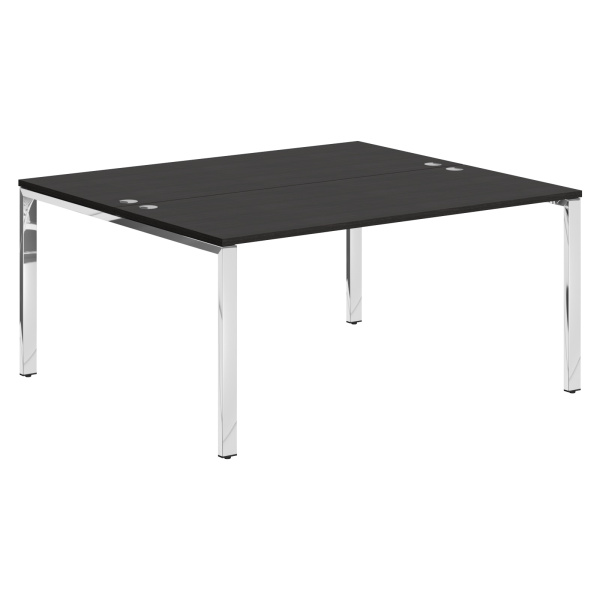 Стол 2-х местный XGWST 1614.1 Дуб Юкон Модерн/Нержавейка полированная 1600х1400х750 XTEN GLOSS