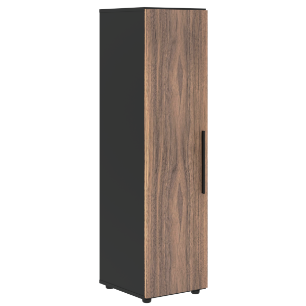 Шкаф средний узкий VRMCS 40.1 Американский орех/Яшма черный 400х430х1517 VELION VENEER