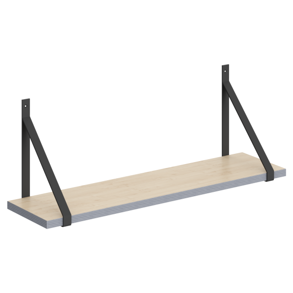 Полка с полкодержателями SH1-GINO Клен 830х210х300 COFFEE