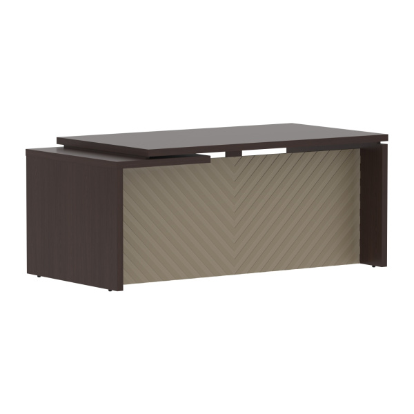 Стол руководителя TLCT 189(R) Венге Магия Z/Капучино 1800х900х750 TORR LUX