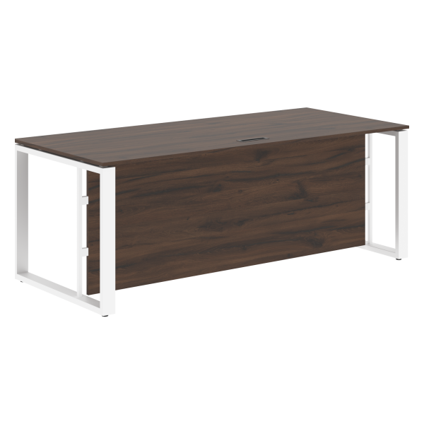 Стол руководителя EST 209H Дуб Денвер темный/Белый 2000х900х750 ENIO