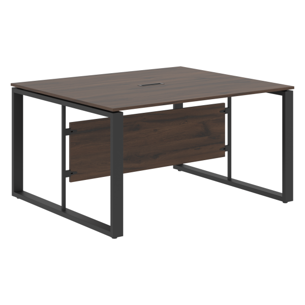 Стол для заседаний ECT 1412 Дуб Денвер темный/Антрацит 1400х1200х750 ENIO