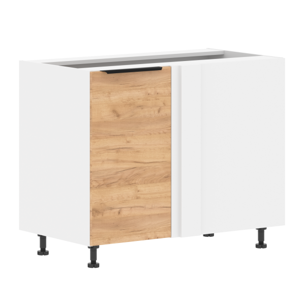Шкаф напольный угловой с полкой MOCC 1082.1A Дуб Бофорд/Белый 1000х560х820 CORSICA