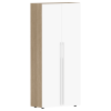 Шкаф высокий глухой СП-064-25-14 Белый глянец/Дуб Натуральный 900х450х2010 KANON