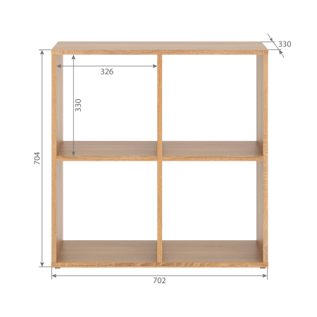 Стеллаж SH 7070 Дуб Сонома светлый 702х330х700 COMP