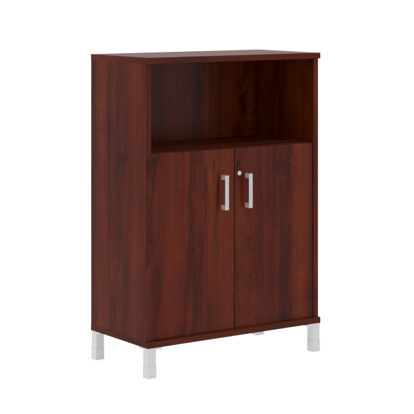 Шкаф средний с замком в глухих малых дверях B 420.3(RZ) Бургунди 900х450х1286 BORN