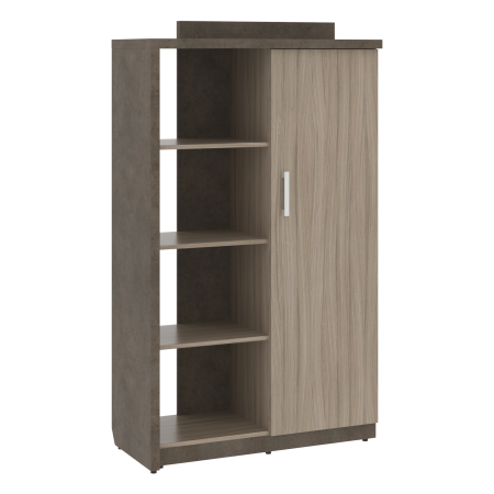 Шкаф СФ-534172 Бетон чикаго тем F187 ST9/Дрифтвуд H3090 ST22 1037х454,5х1770 WOOD&STONE